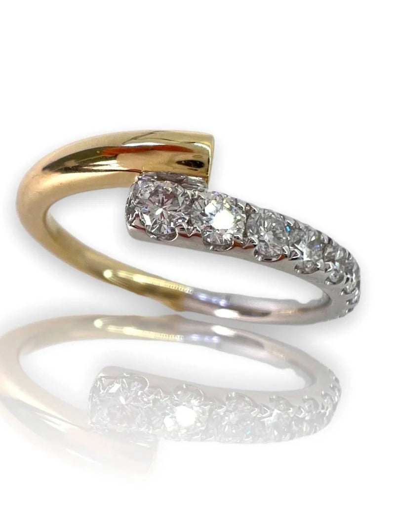 14k Gold Designer Diamond Wrap Ring